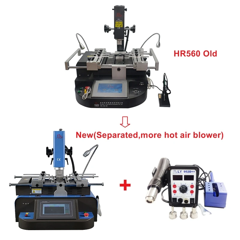 Bga Rework Station HR560 HR IR 3 Temperature Zones Laser Alignment Low Cost Bga Rework Machine with Bga Reablling Kit