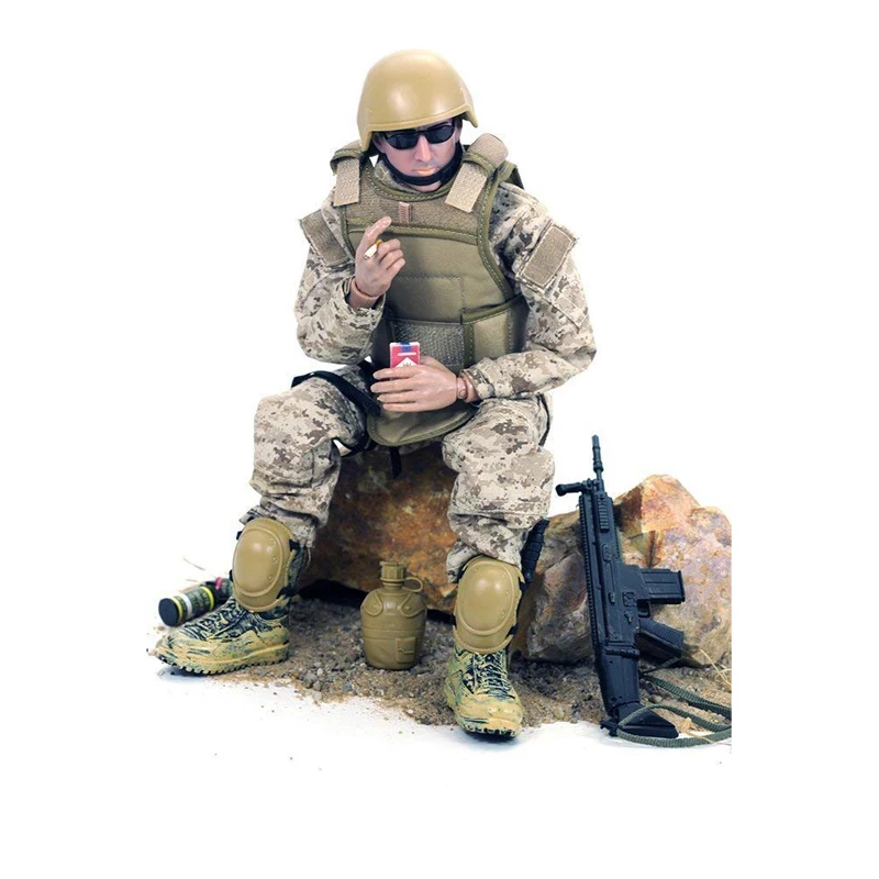 Baoblaze 1/6 Figurine Tête Mâle pour 12 Pouces Action Figurine Homme et Soldat Militaire Figurine 