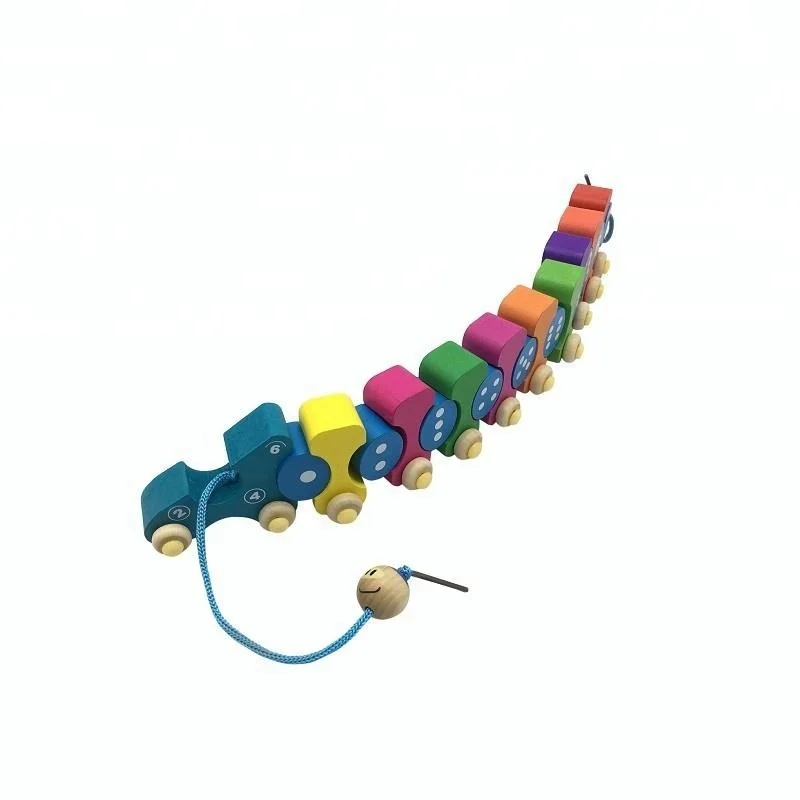 Деревянные Обучающие игрушки с цифровым поездом