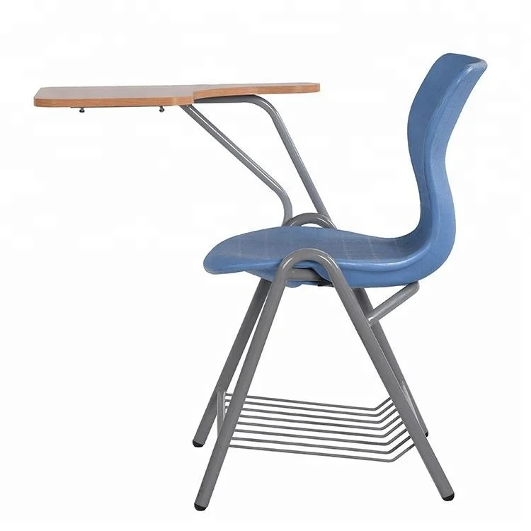 Factory-issued Student Chair Writing Pad Plastic Arm Table School Furniture for College Classroom Escritorio Estudiante Desk