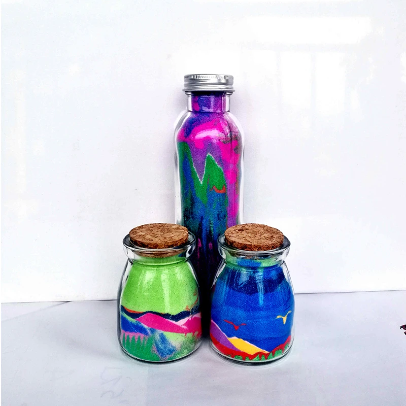 Allazone Kit 30 Bouteilles Sable Art Coloré Pour Bricolage Et Décoration
