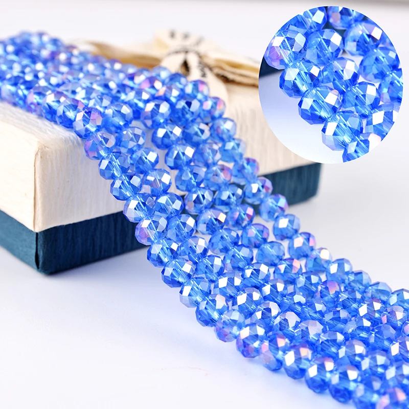 Aazon.co: Weebee Briolette Glass Crystal Beads Faceted Rondelle Beads