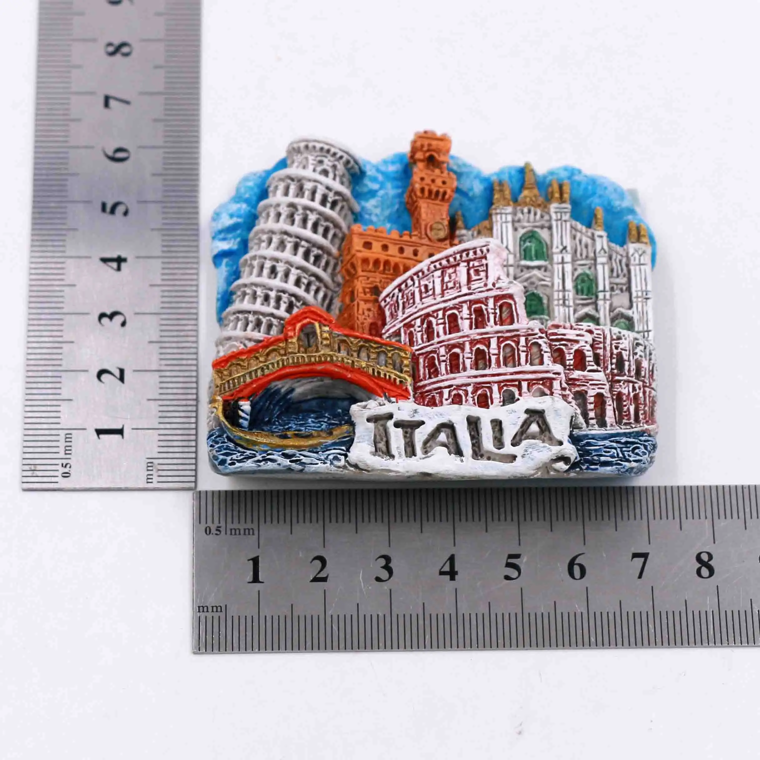 3D 5 attrazioni turistiche dell'Italia magnete frigo, casa e cucina decorazione adesivo magnetico viaggio souvenir regalo