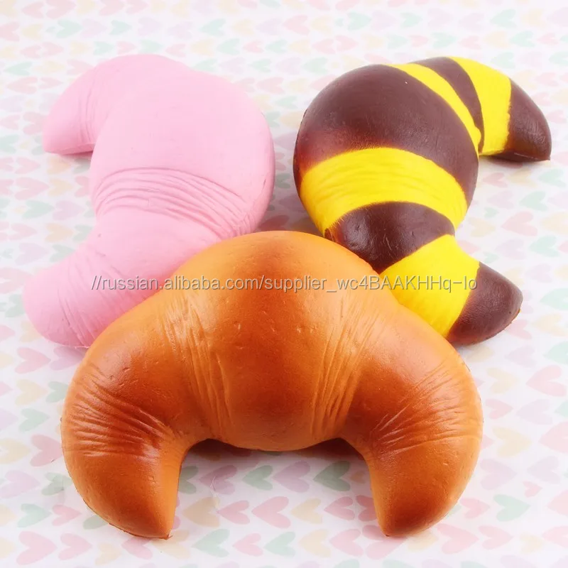 2017 Горячий Продавать Медленным Повышением Искусственная Шоколадный Круассан Squishy Для Игры