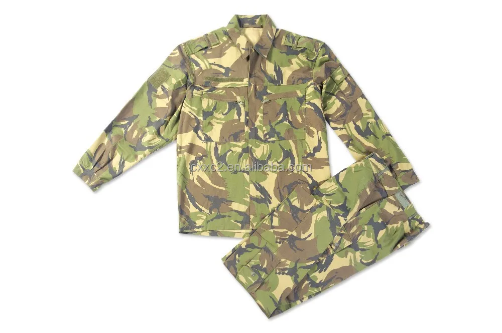 Olive Green Camouflage Uniforms Tactical Outdoor Suit For Camping Climbing And Training Tc 65/35