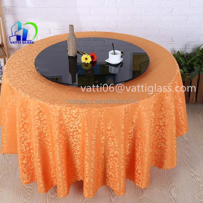 Круглый проигрыватель из закаленного стекла, столик из молочного стекла