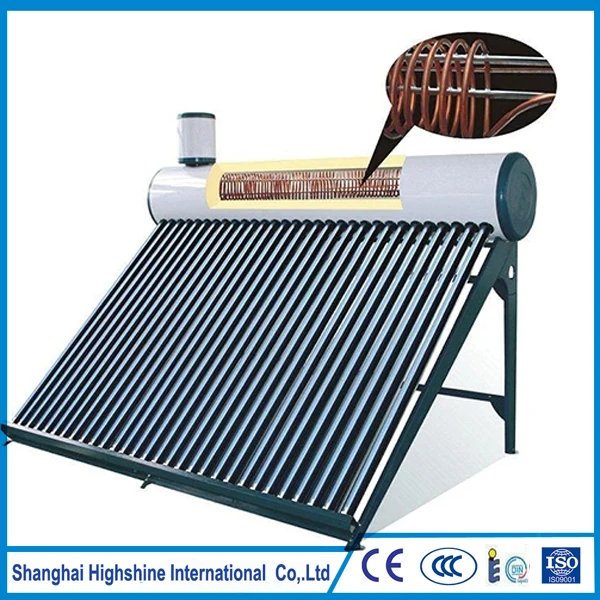Custom Printed Fan Coil Unit Solar air Collector Compact Integrated Solar Water Heater with Copper Coil Tank