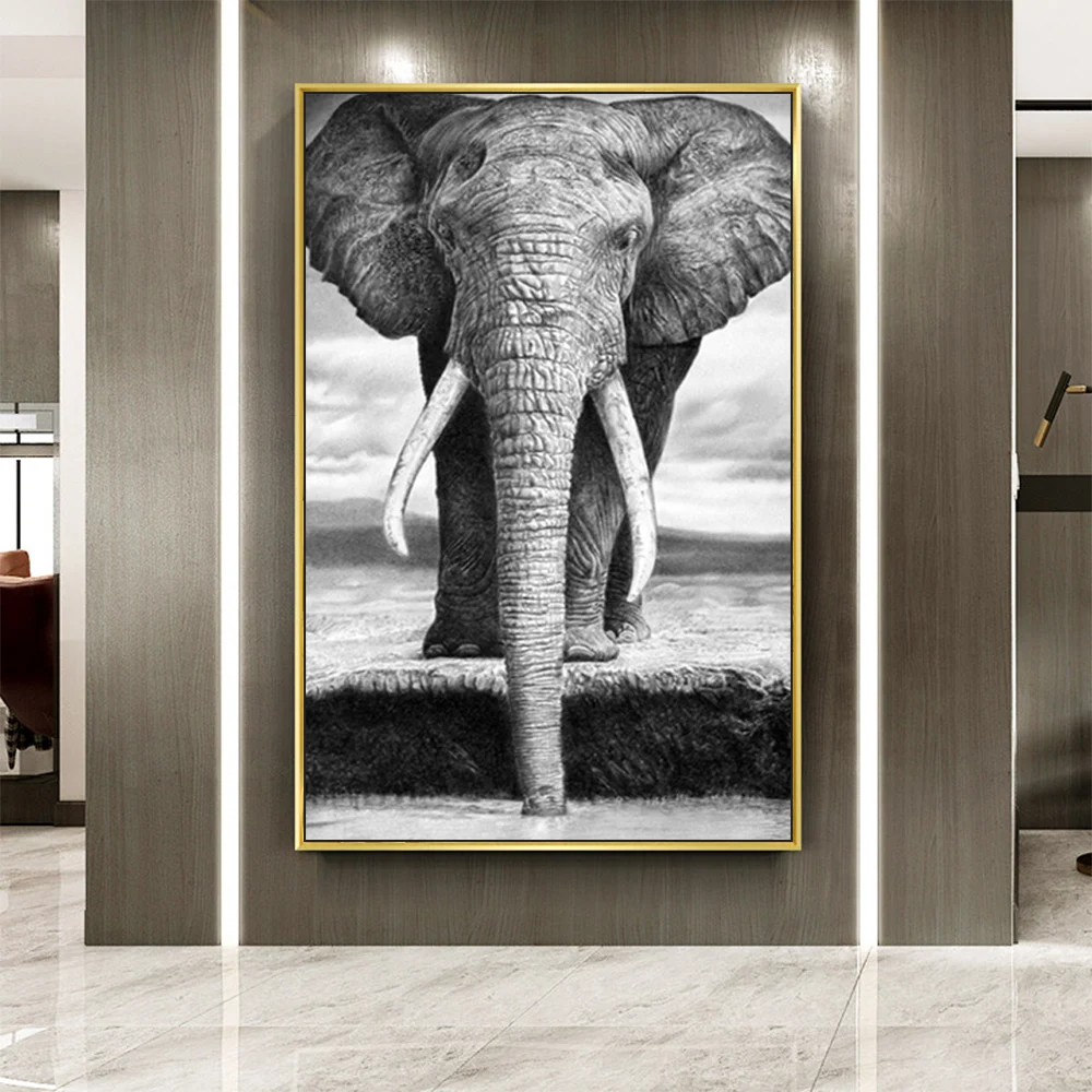 Wholesale 3d Picture Abstract Elephant Decoration Home Wall Art Painting