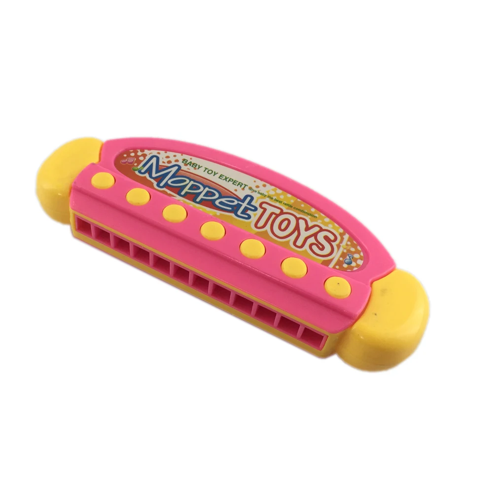 Kids Cartoon Plastic Harmonica Toy Fun Musical Early Educational Gift Toy VG 
