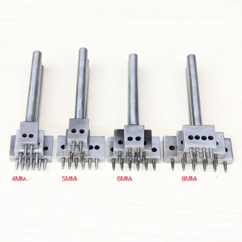 Set De 5 Poinçons Ovales Pour Cuir – 4x6mm, 4x7mm, 4x8mm, 4x10mm, 4x12mm – Outil De Perforation Professionnel En Acier Allié