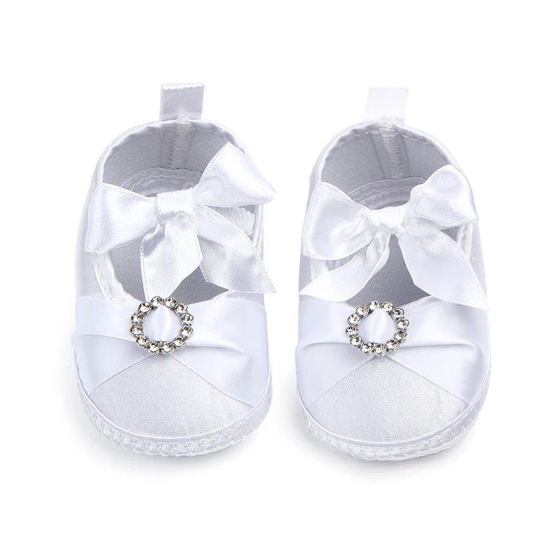 Lacofia Zapatos de Bautizo con Suela Suave Antideslizante Princesa Arco de bebé niñas