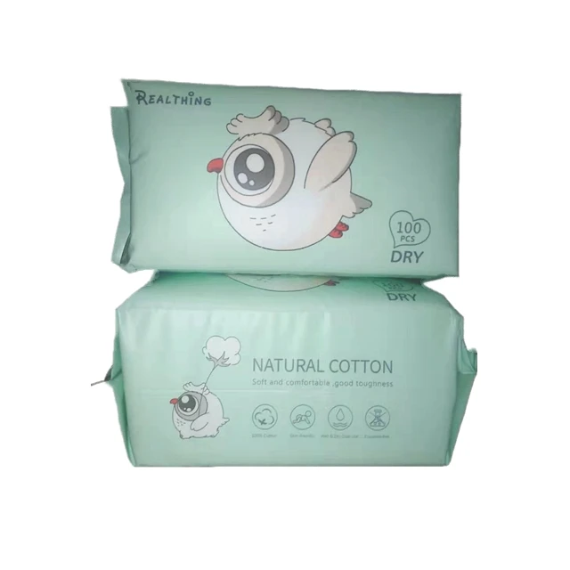 100 Cotton Biodegradable Organic Baby Dry Wipes For Baby Care Buy