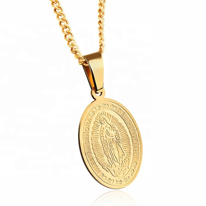 catholic gold pendant