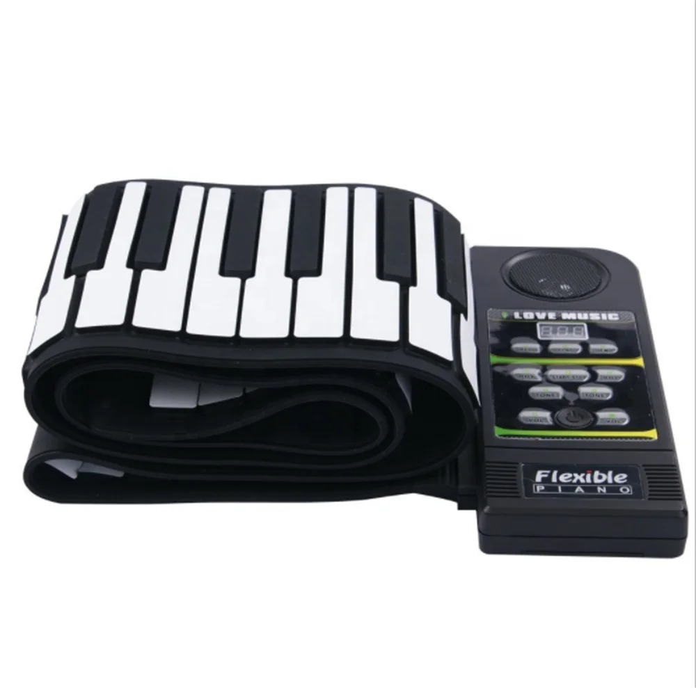 Pianoforte Portatile Silicone 88 Tasti – Roll Up, Flessibile, Con Altoparlante E USB, Per Bambini E Principianti