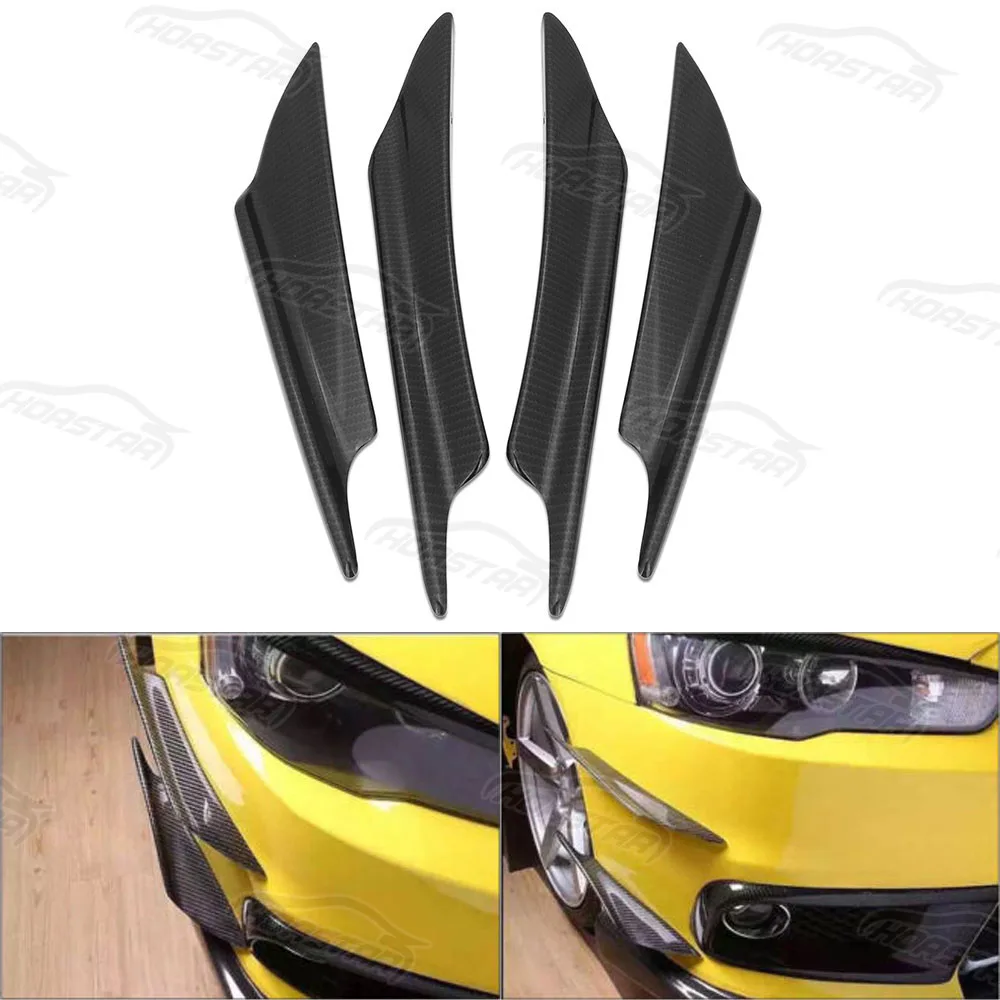 Spoiler Paraurti Anteriore Auto 4 Pezzi, ABS Nero Lucido – Per Ridurre La Deriva E Personalizzare L'estetica
