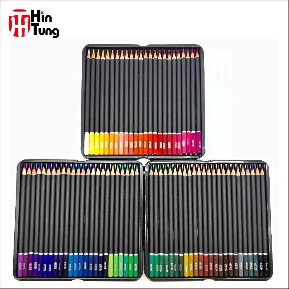 72 шт. высококачественные цветные карандаши премиум-класса в жестяной