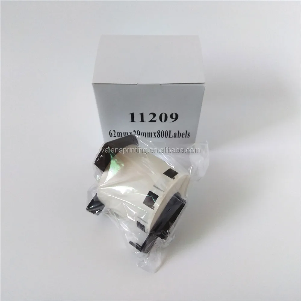 ETIQUETAS PRECORTADAS TÉRMICAS BROTHER DK11209 - 29 X 62MM - PARA 800  ETIQUETAS - COLOR BLANCO - COMPATIBLIDAD SEGŚN CARACTERĶST - Centrotecno