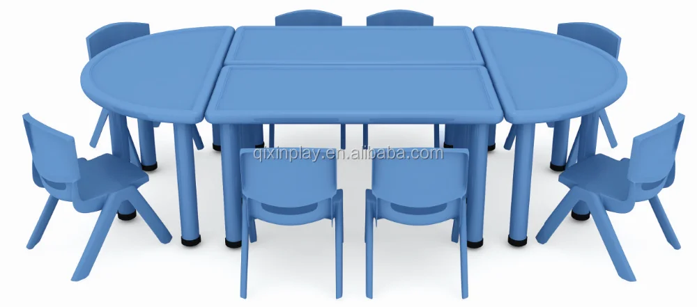 Ясли Рабочий стол квадратный и стул красочная пластиковая мебель для малышей детей ясельного возраста