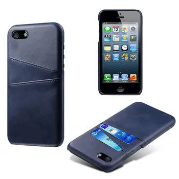 Good Quality Pu Leather Case Cover With Card Slot For Iphone 5s Back Cover