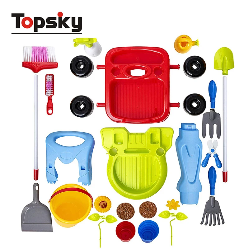 Комплект для ролевых игр «сделай сам», игрушки для детей, пластиковая машина для чистки сада, тележка, инструменты