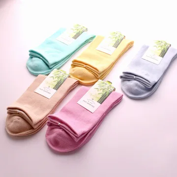 Хорошее качество, индивидуальный логотип, женские красочные бамбуковые носки