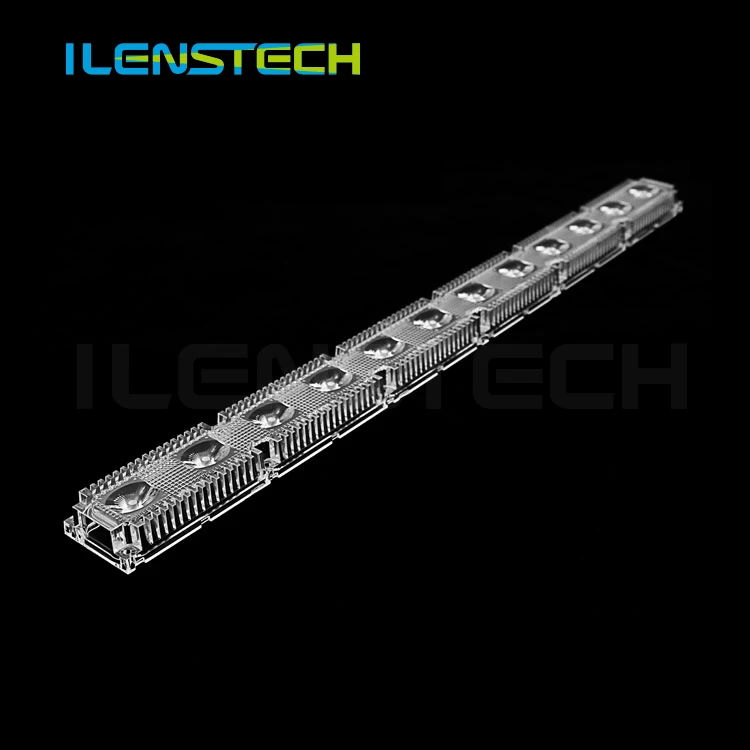 8 Leds Linear Asymmetrical Lens 10x65 Degree Led Optical Lens