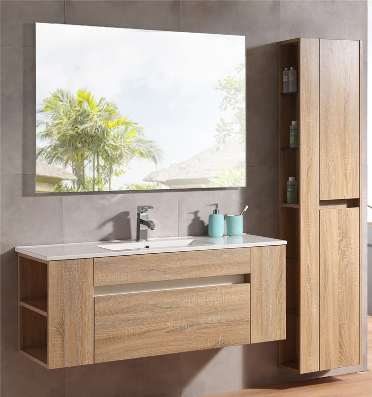 Modern Bath Waterproof Wooden Wall Mounted Bathroom Vanity - China Vanity  Cabinet, Bathroom Cabinet