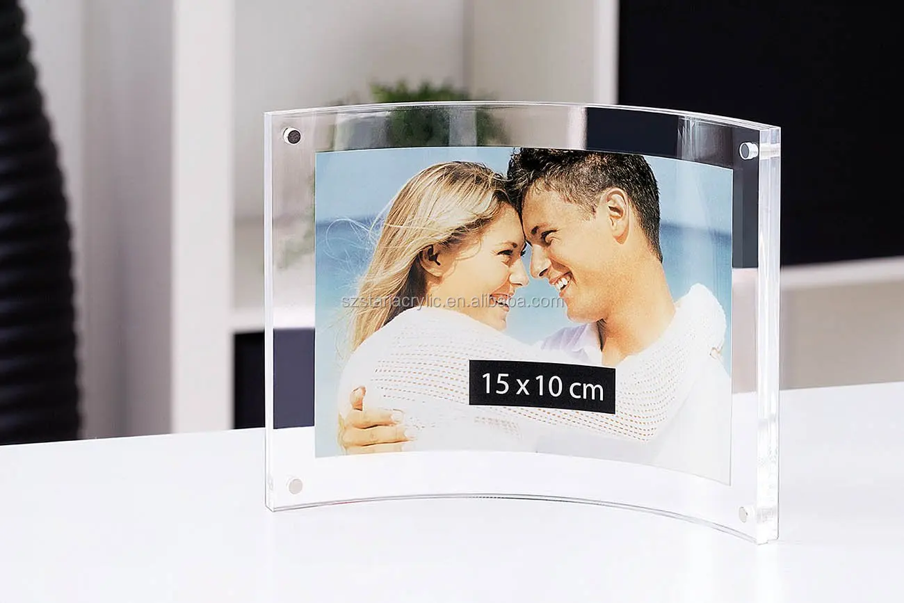 Custom Clear Acrylic Photo Frame Rectangle Plastic Block Picture Frame