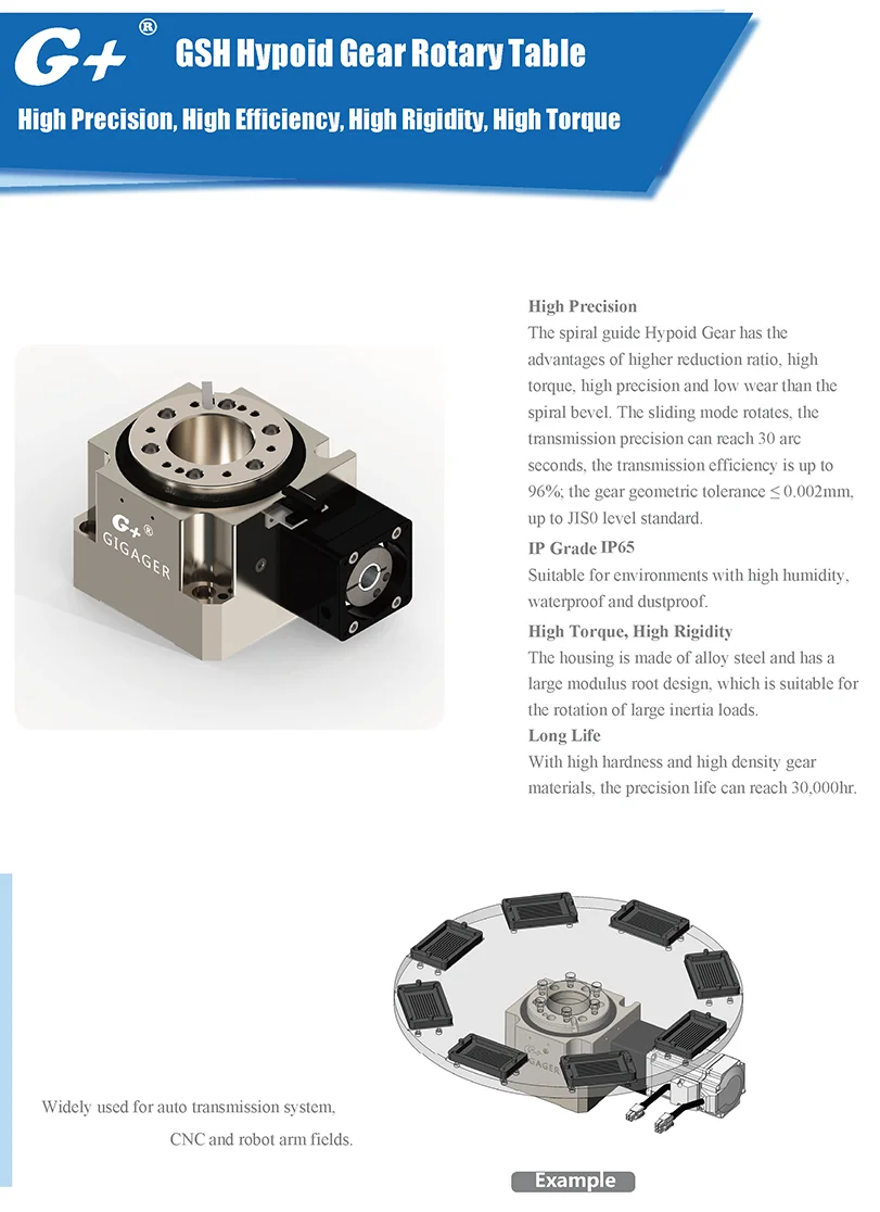 hypoid gear rotary table free sample