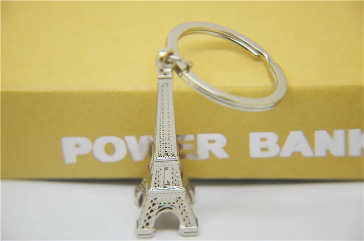 Personalized 3D Design Tour Paris eiffel Tower Keychain for Souvenir Key Fob