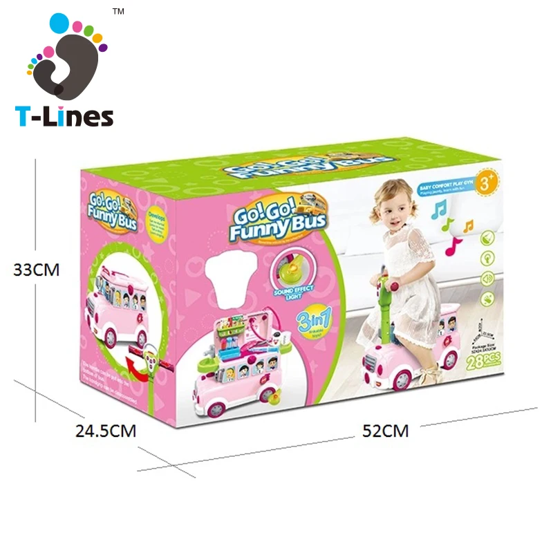 
Детский комплект для ролевых игр с школьным автобусом 