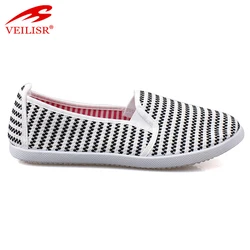 Новый дизайн, женская повседневная обувь без шнуровки, Женская холщовая обувь