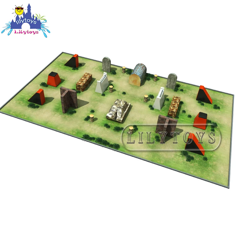 Guangzhou Lilytoys, дешевые гигантские надувные бункеры для пейнтбола из ПВХ