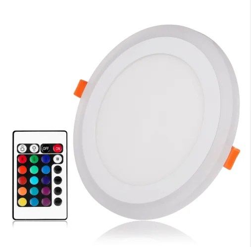 Hot sales colorful  AC85-265V Recessed Ceiling Lamp LED Panel Downlight 16W RGB Panel Light