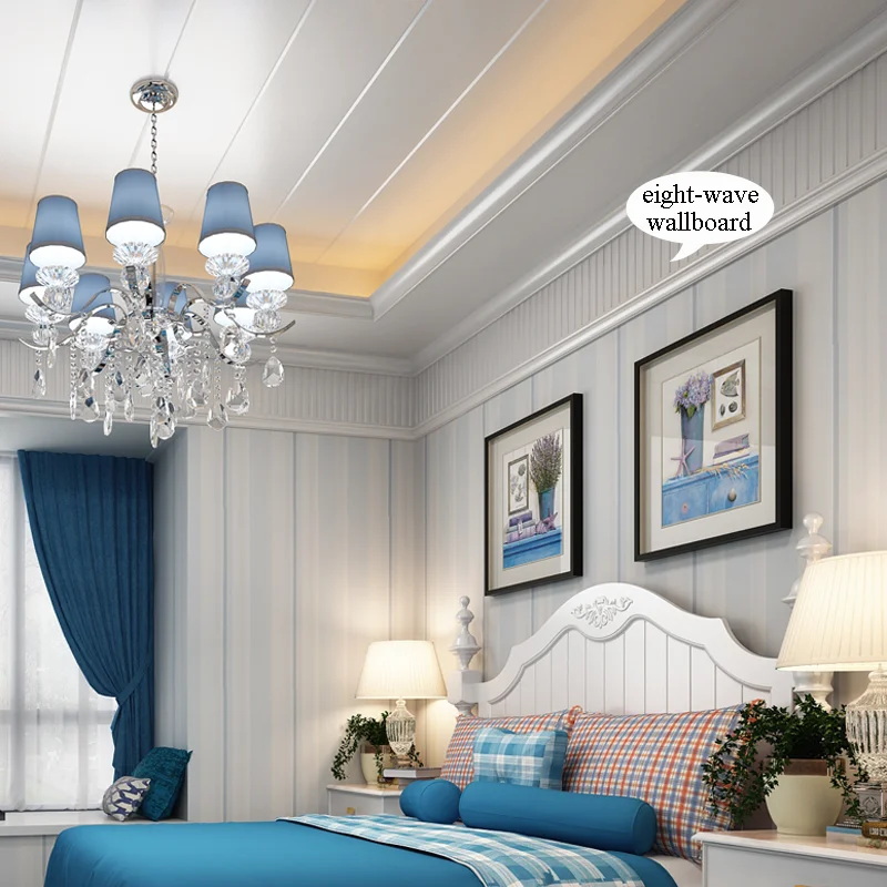 Building Material Interior Waterproof Fireproof 600mm V-seam WPC Wall Panel Ceiling