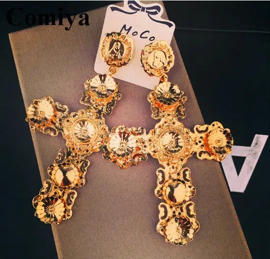 2018 Hot Fashion Long Drop Gold Cross Earring Brand Dangle We Maintain High Standards Of Excellence And Strive For 100 Customer S Satisfaction Positive Feedback Is Very Important To Us Pls Contact Before You