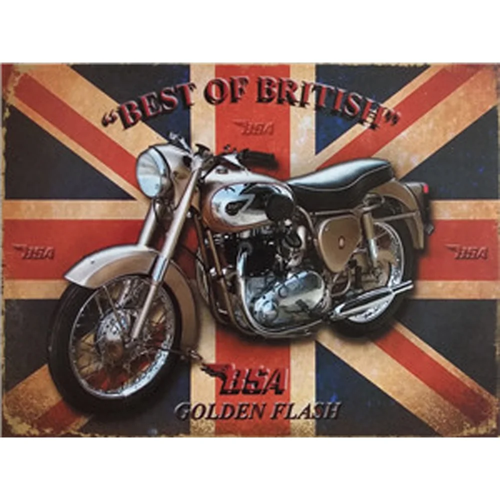 Preciser Vintage Customized Motorcycle Wholesale Embossed Retro Collection Metal Tin Signs