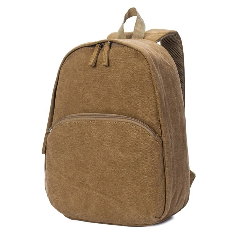 khaki canvas backpack