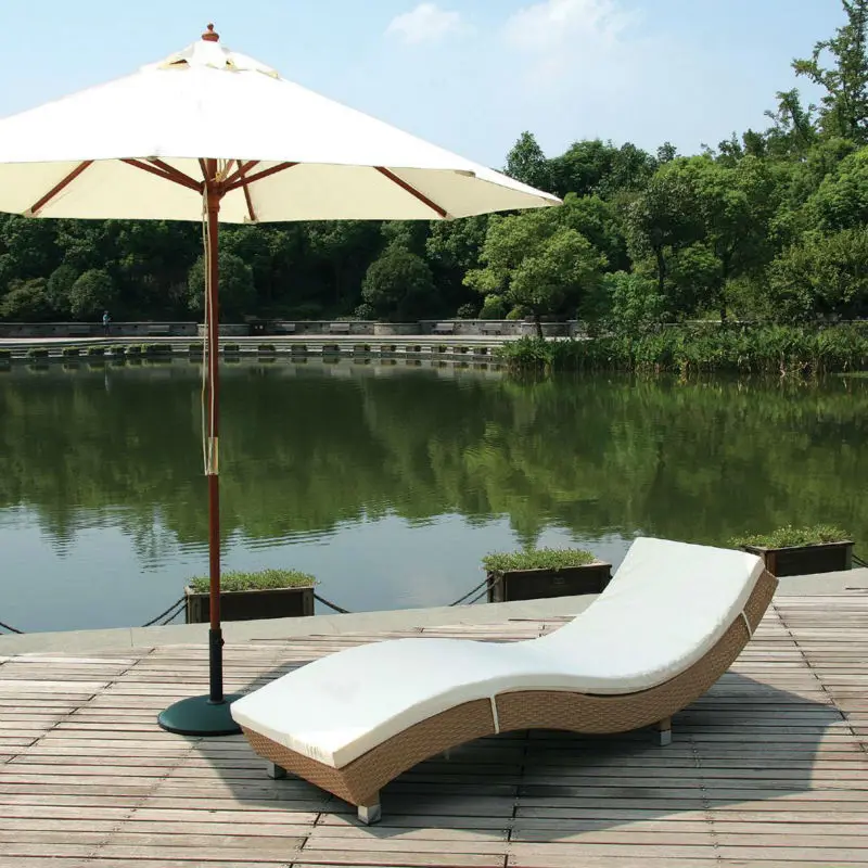 s shaped outdoor chaise lounge