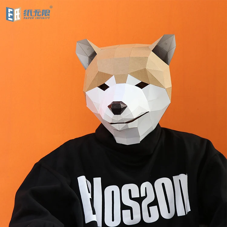 卸売ハロウィンカーニバルdiy面白いマスク秋田犬3d動物マスク紙 Buy 3d 動物マスク紙 Diy おかしいマスク カーニバル紙マスク Product On Alibaba Com
