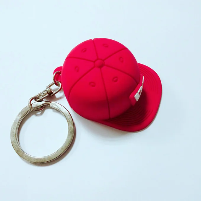 Promotion Soft Keychain Custom Mini Hat Pvc Keychain Silicone Keyring