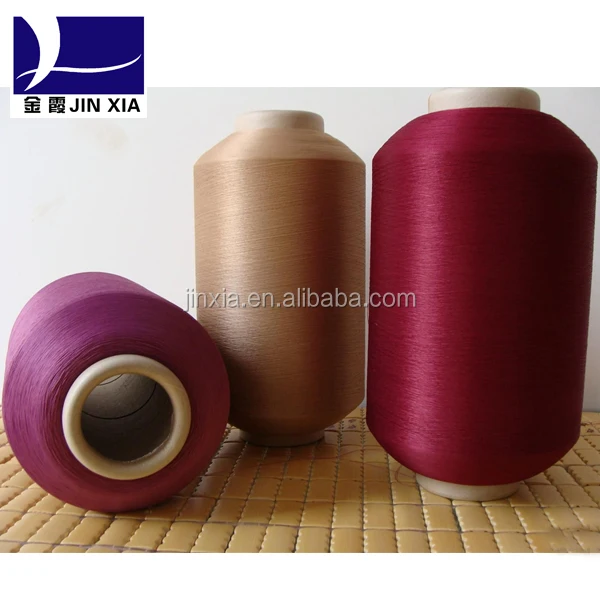 100% Dyed polyester yarn dty 150d 48f polyester textured yarn dty polyester yarn