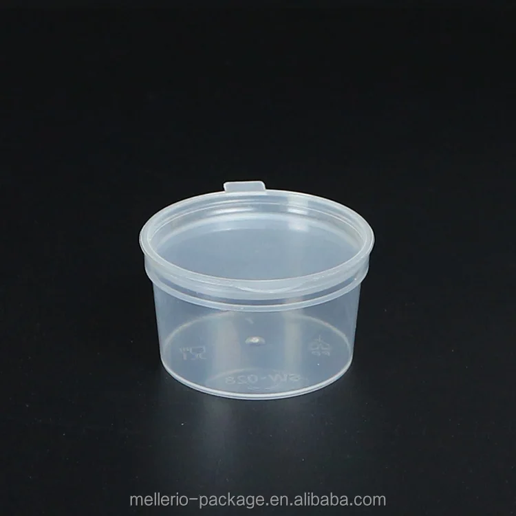 1 унция PP прозрачная чашка для соуса с откидной крышкой