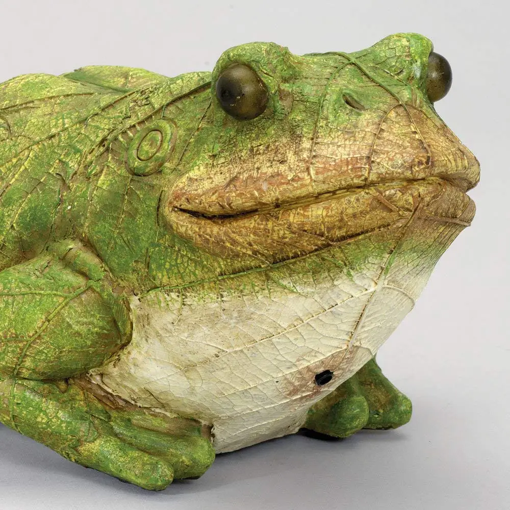Spoontiques 10160 - Statuetta Rana In Resina Verde - Decorazione Per Interni O Esterni