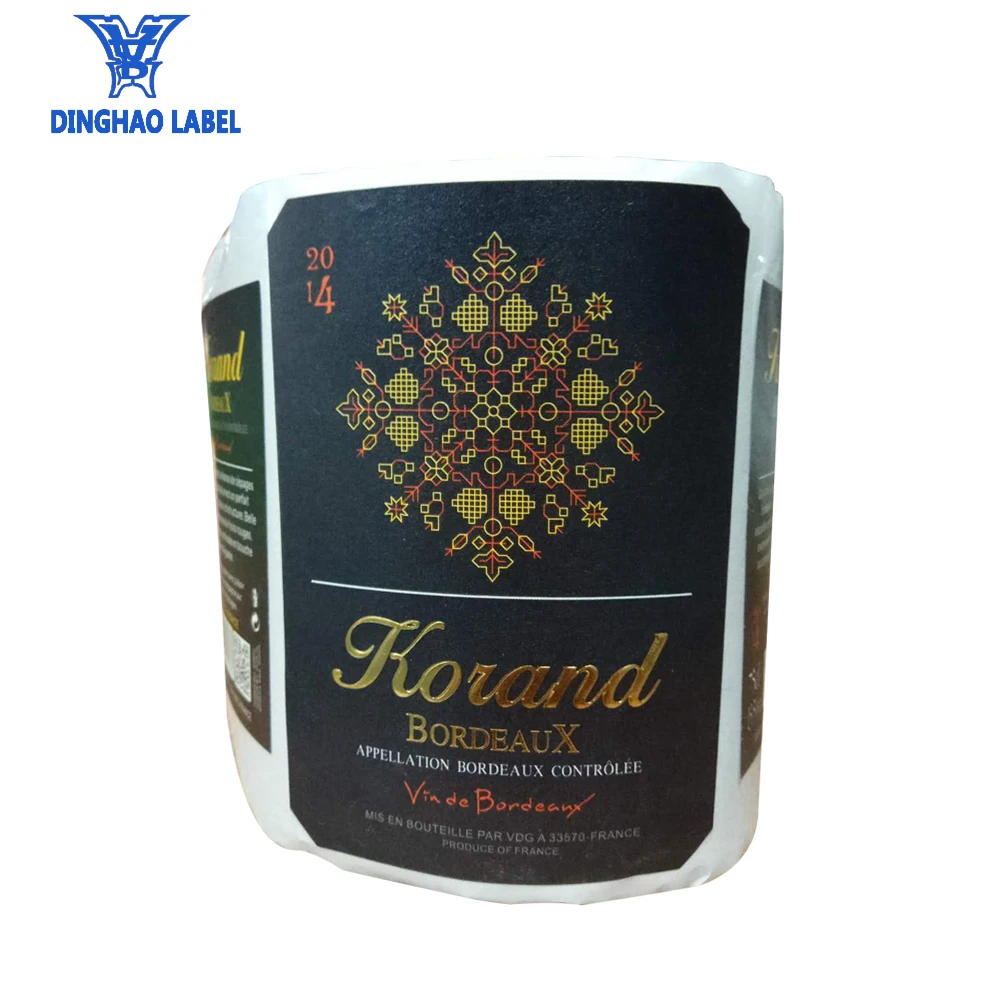 Экологичные глубокой печати самоклеющиеся красного вина, на этикетке бутылки