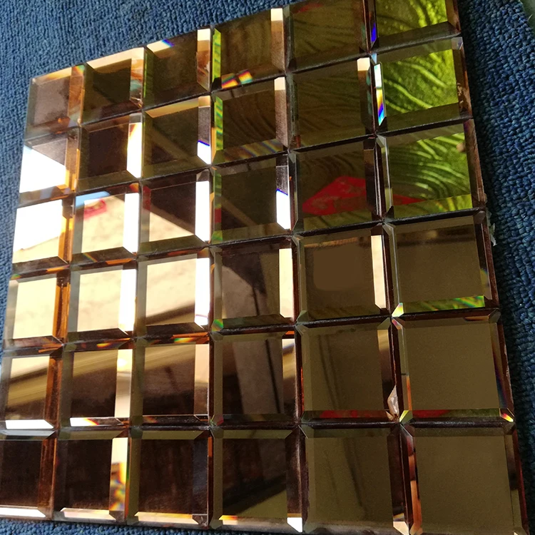
8 мм толщиной алмазной формы кирпичная зеркальная Золотая настенная мозаичная плитка 