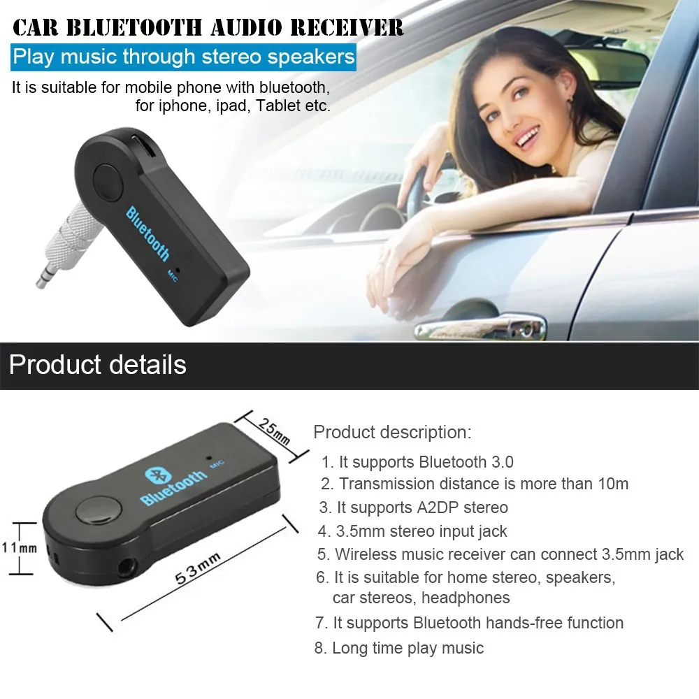 bluetooth car kit, aux bluetooth audio