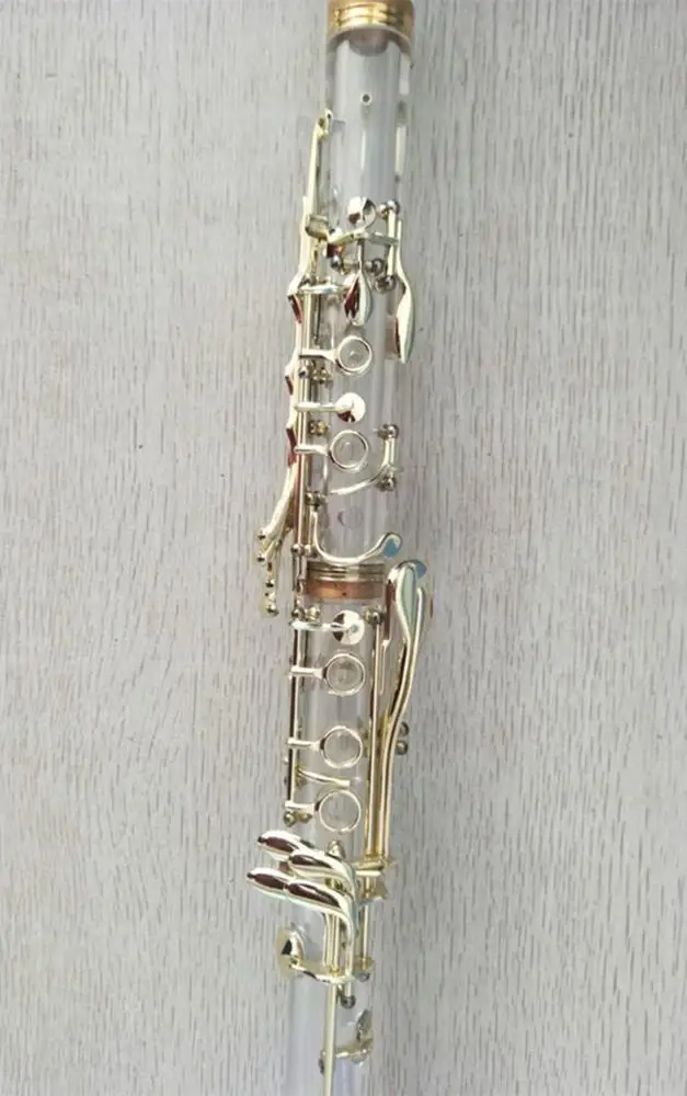 メーカー加工品/アクリル製透明クラリネットBb 17キー金メッキ