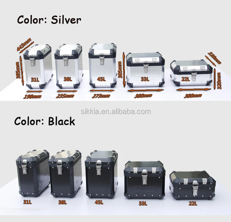 SIKKIM QUORA Motorcycle Side Box Different Size Motorcycle Aluminum case