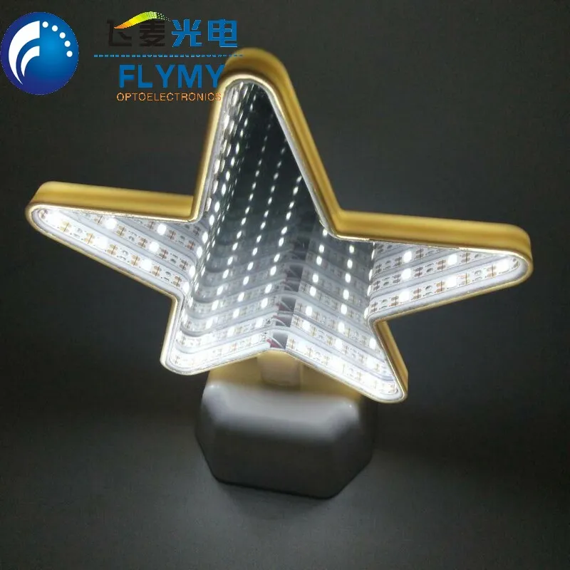 LED INFINITY MIRROR Star TUNNEL Optical Illusion LIGHT 3D Effect WHITE